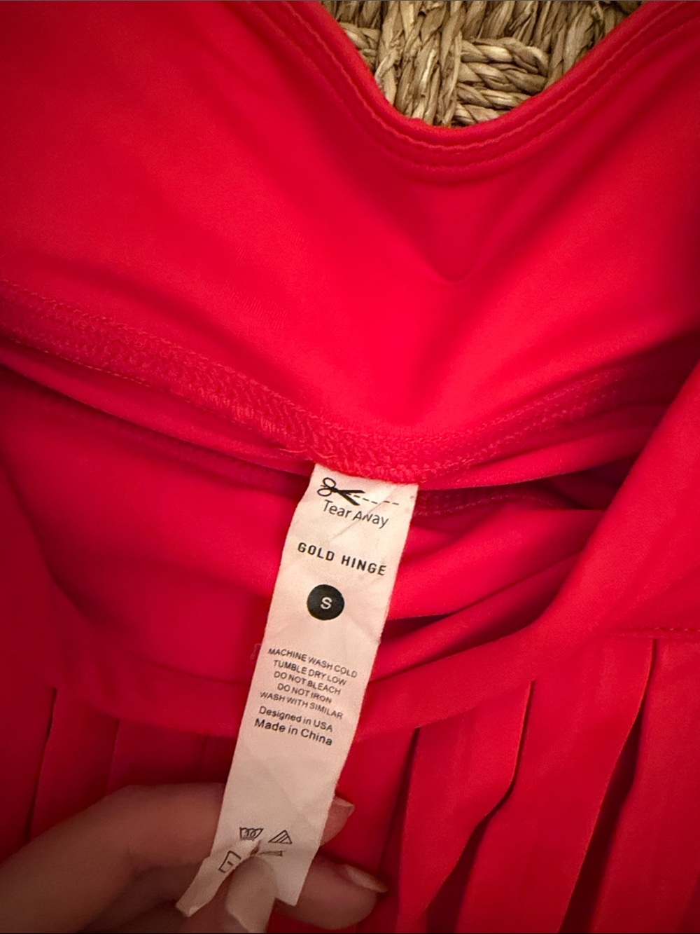 Goldhinge Red Pleated Athletic Skirt Size S - Picture 5 of 5